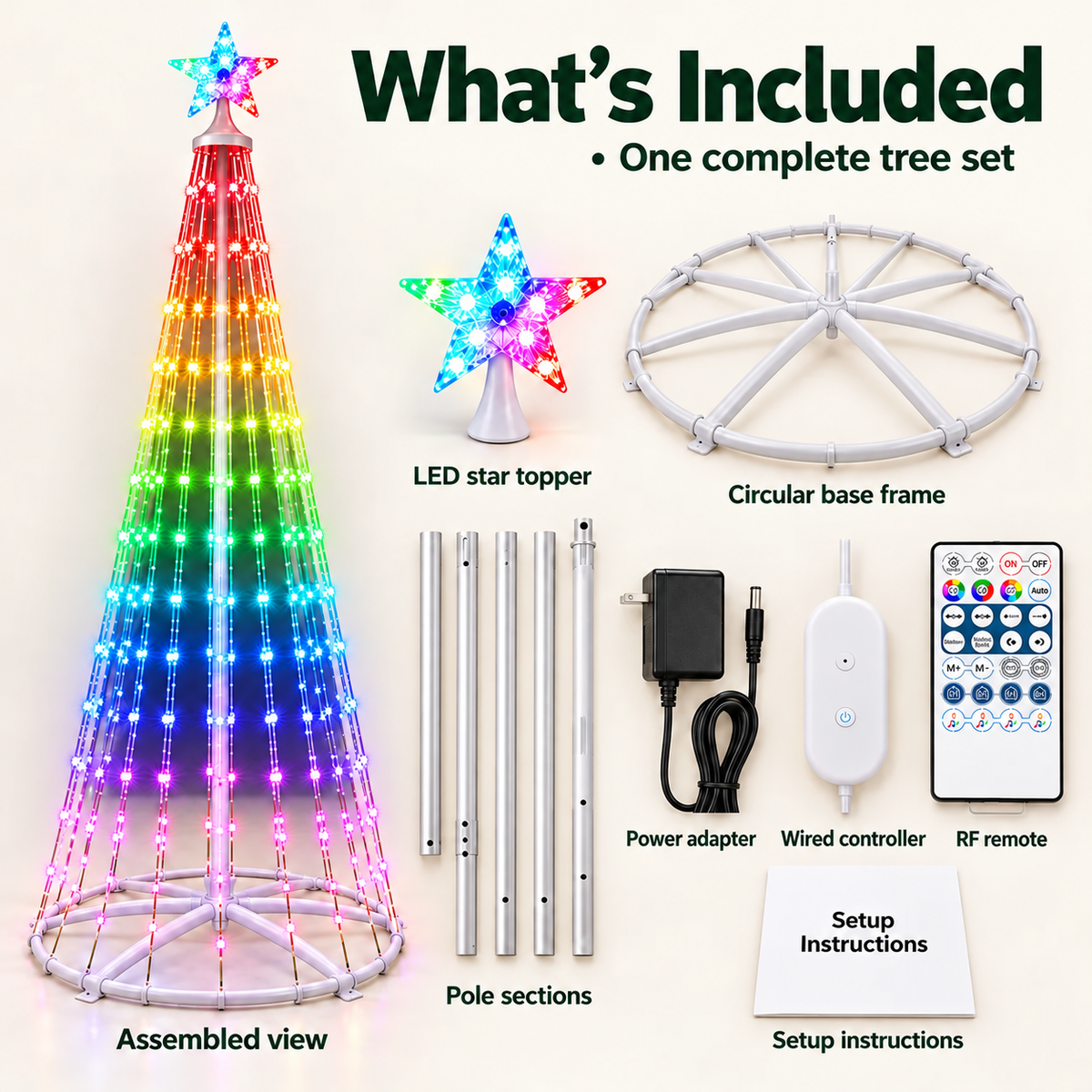 Smart Christmas Cone Tree Lights