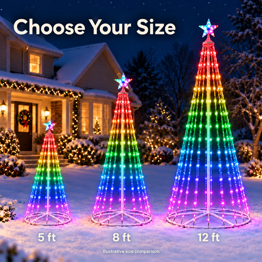 Smart Christmas Cone Tree Lights