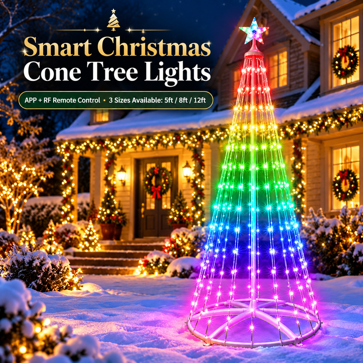 Smart Christmas Cone Tree Lights