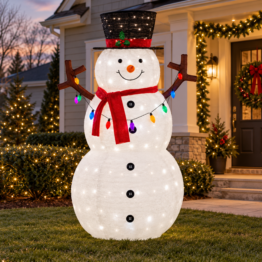 8FT Lighted Christmas Snowman with 350 LEDs